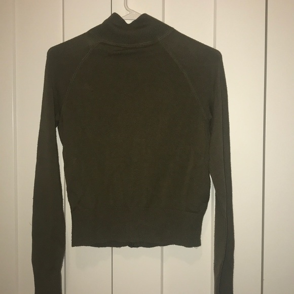 ROXY Olive with beaded heart sweater Medium - Picture 4 of 5